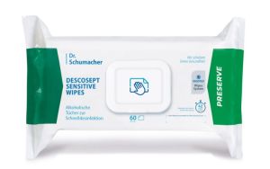Flächendesinfektion 60 Feuchttücher/Softbag Descosept sensitive Wipes>