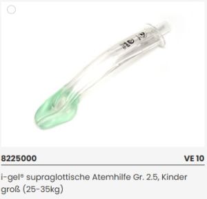 i-gel Larynxmaske Gr. 2,5 Kinder (25 - 35kg), supraglottische Atemhilfe>