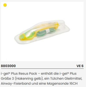i-gel Plus Resus Pack Gr. 3 (30 - 60kg), supraglottische Atemhilfe>