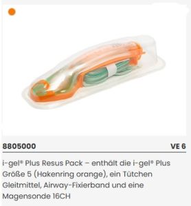 i-gel Plus Resus Pack Gr. 5 (ab 90kg), supraglottische Atemhilfe>